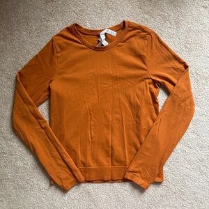 Athleta Orange In Motion Long Sleeve Top
